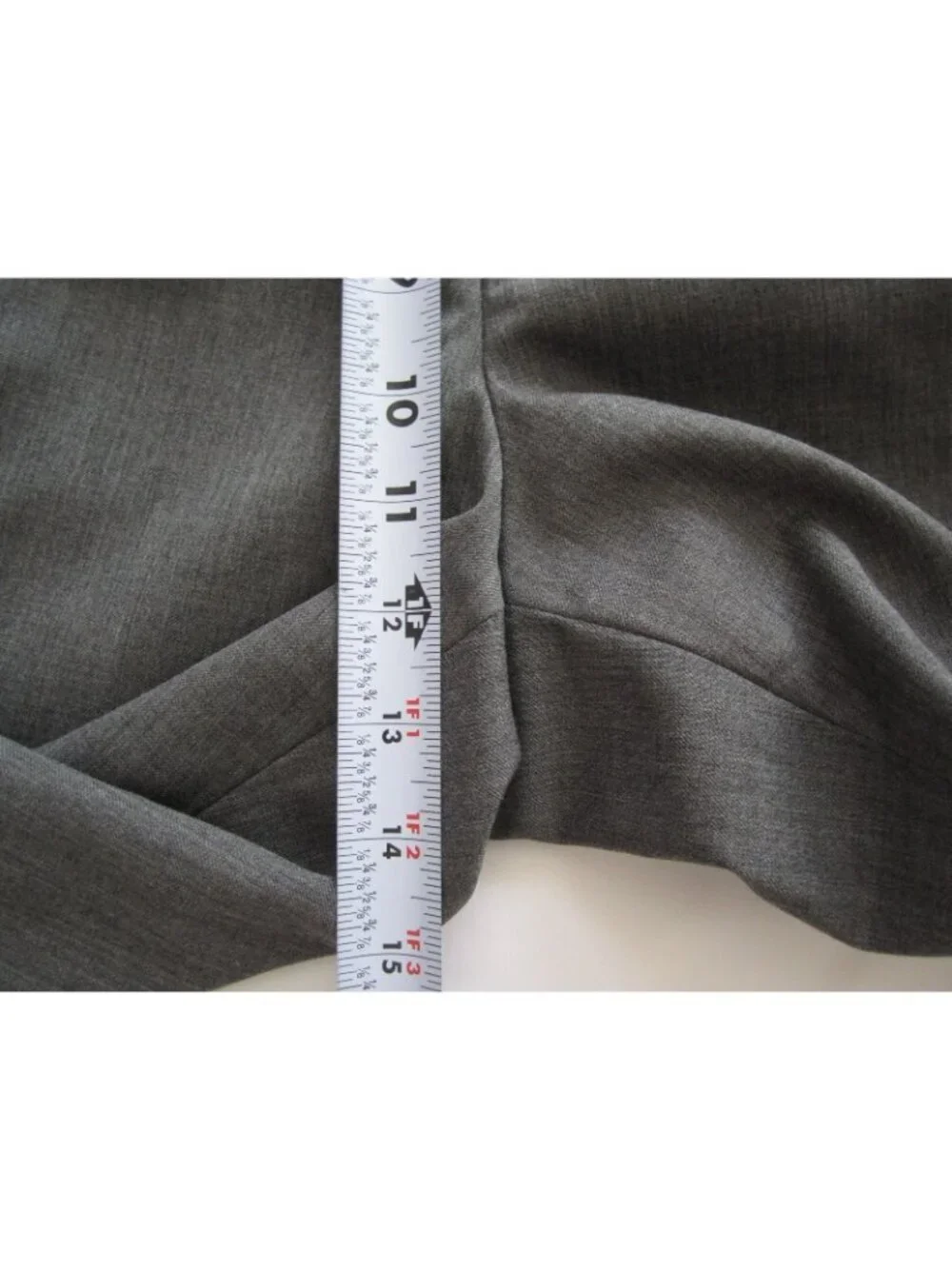 Nautica Men Sz 36W Gray 100% Wool Pleated Cuffed Pants Office Corporate Academia